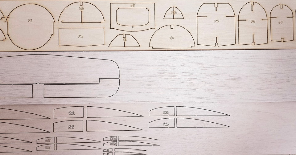 A customer provided us with a Focke Wulf Plan and asked if we could cut parts for him.  We offer two services, a software trace which is great but rather rough when you compare it to a redraw, however the trace is the most cost effective.  These parts came out great with just the software trace! #fockewulf #thecustomforgeworx #lasercutting #modelairplane #balsa #ply